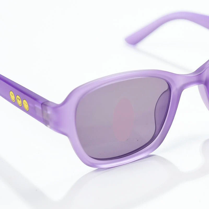 SmileyWorld Kid Sunglasses Square Coral Purple - Image 5
