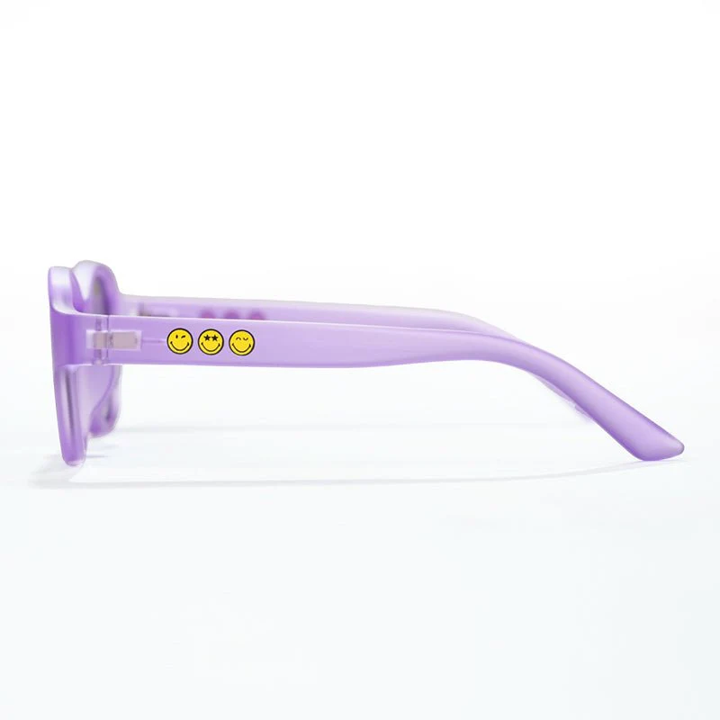 SmileyWorld Kid Sunglasses Square Coral Purple - Image 7