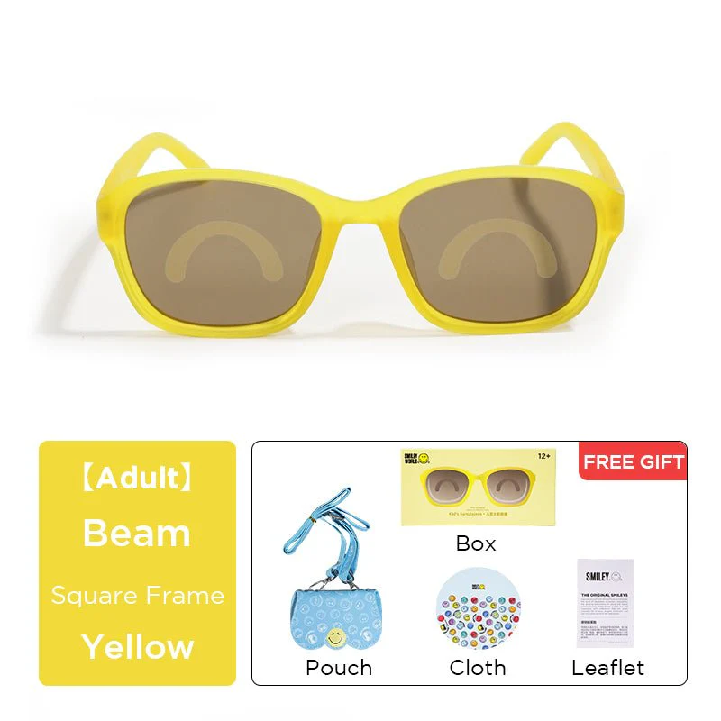 SmileyWorld Kid Sunglasses Square Sunlight Yellow - Image 2