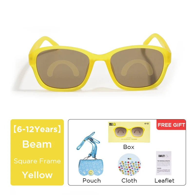 SmileyWorld Kid Sunglasses Square Sunlight Yellow - Image 3