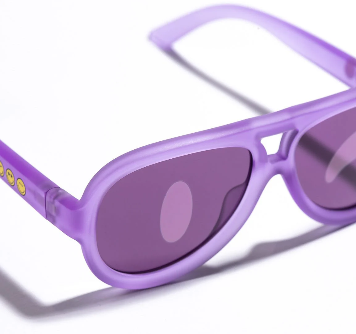 SmileyWorld Kids Sunglasses Aviator Coral Purple - Image 7