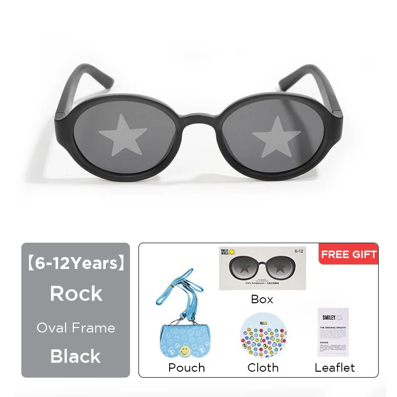 SmileyWorld Kids Sunglasses Oval Obsidian Black - Image 10