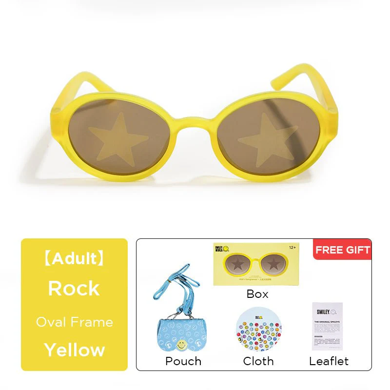 SmileyWorld Kids Sunglasses Oval Sunlight Yellow - Image 7