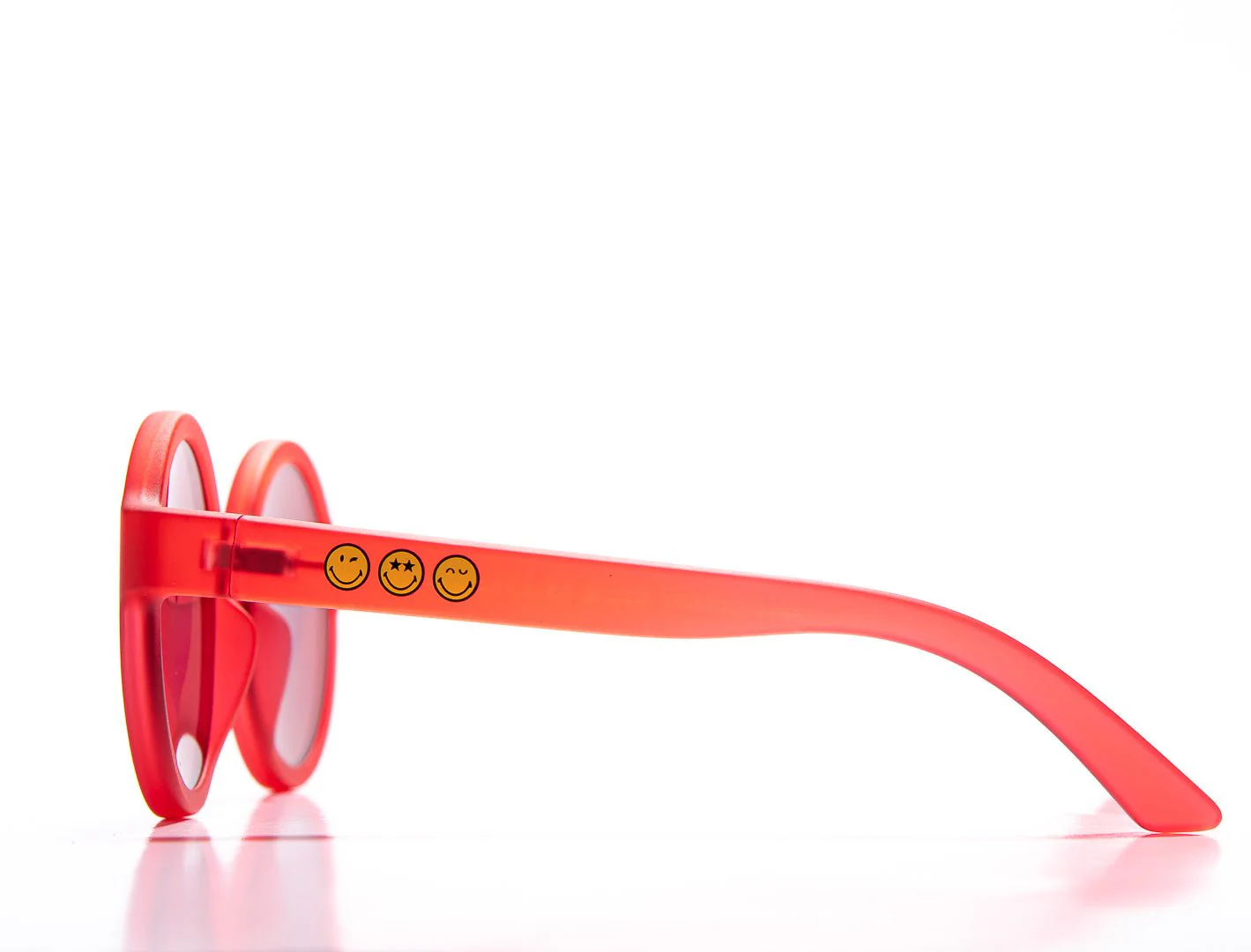 SmileyWorld Kids Sunglasses Round Raspberry Red - Image 9