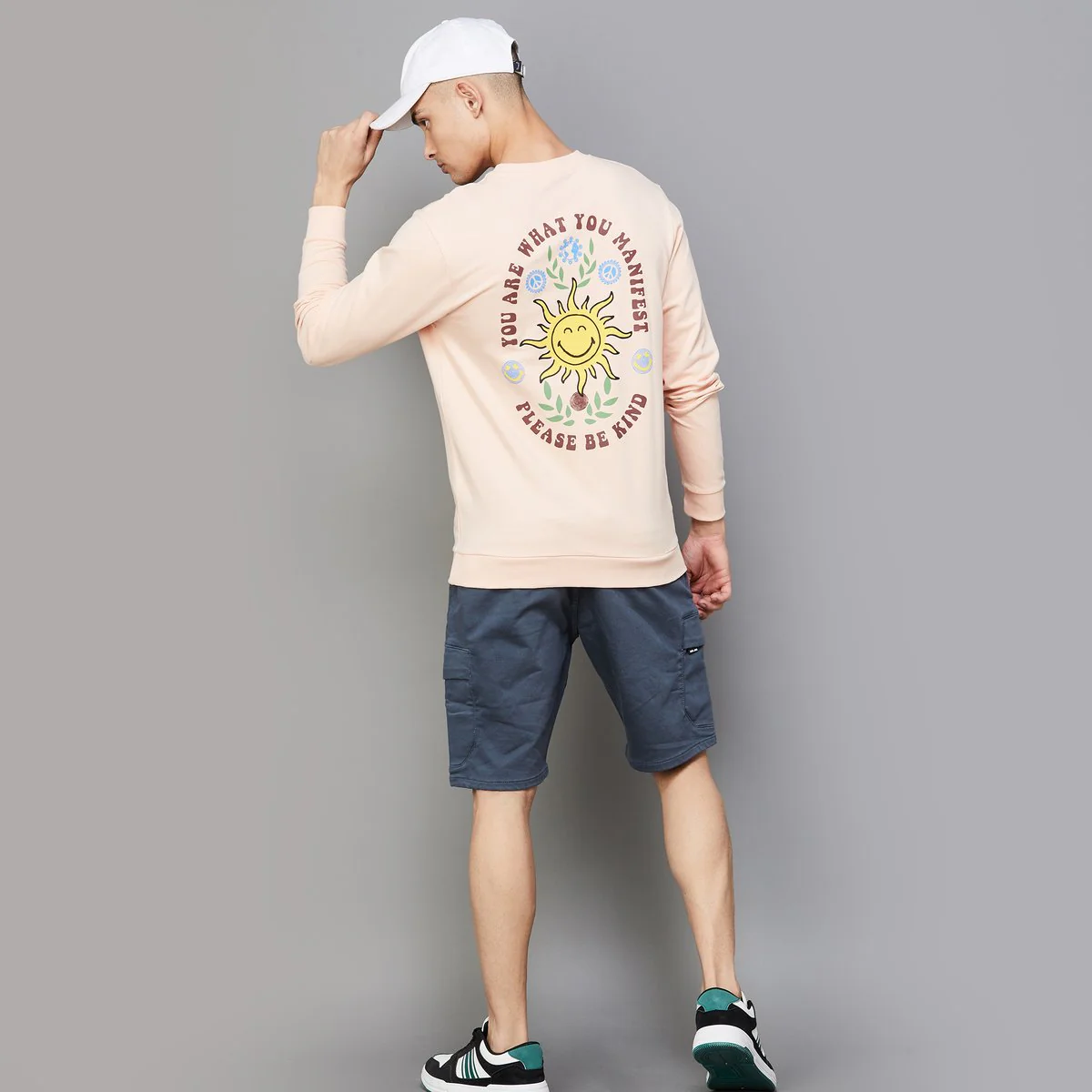 SmileyWorld Men Back Printed Regular Fit Sweatshirt - Image 2