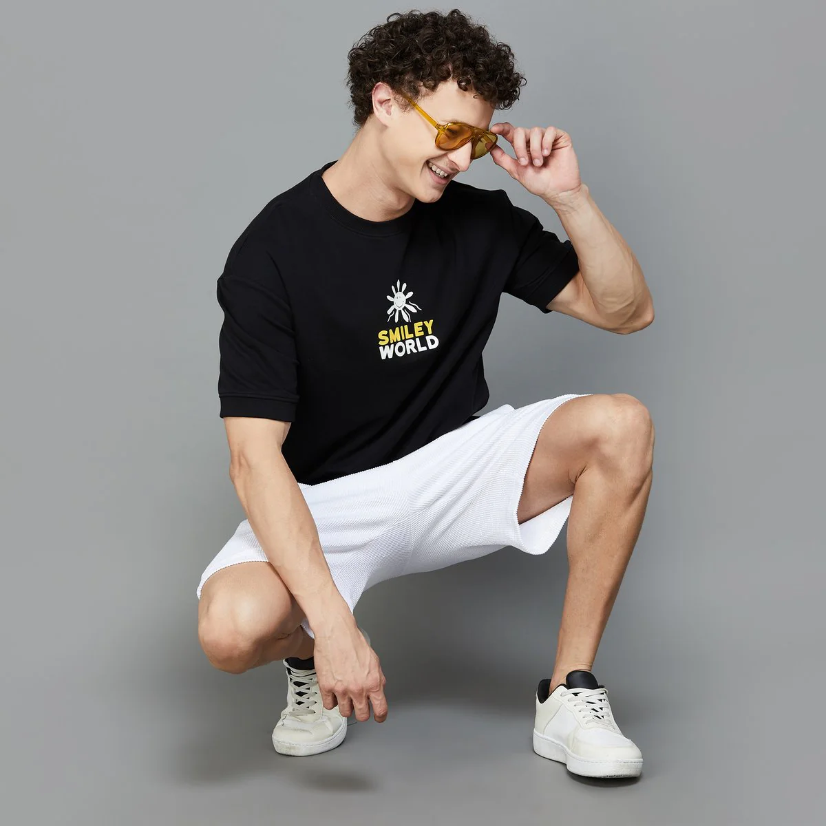 SmileyWorld Men Brand Printed Regular Fit T-Shirt - Image 6