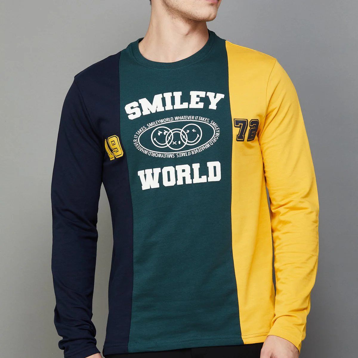 SmileyWorld Men Colourblock T-shirt - Image 4