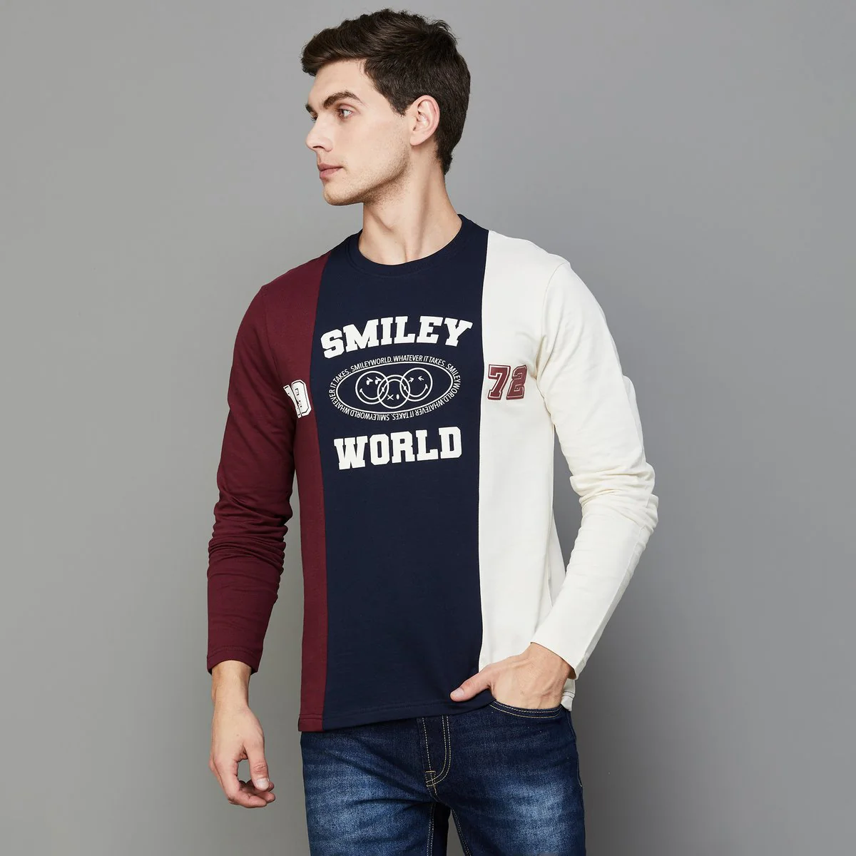 SmileyWorld Men Colourblock T-shirt - Image 7