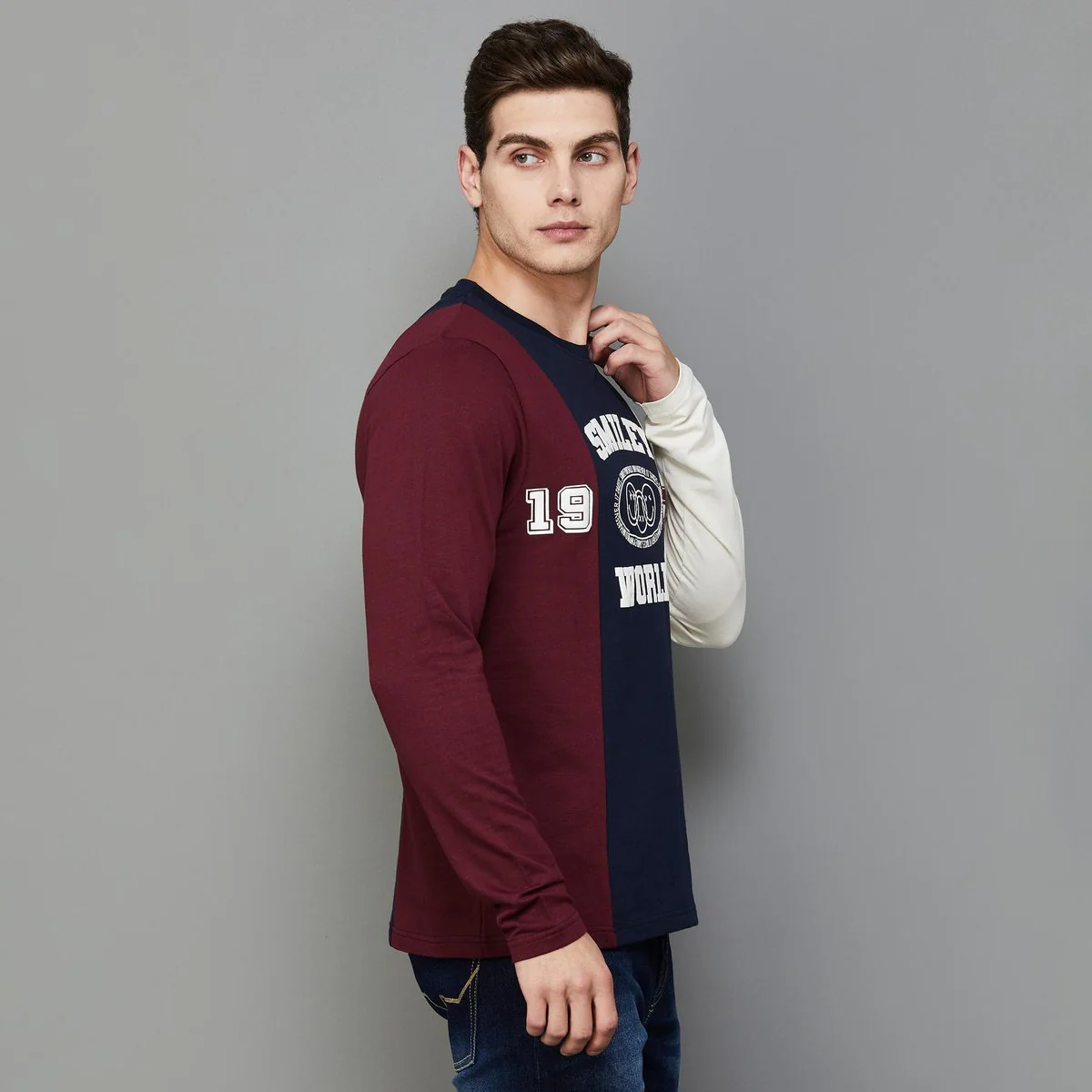 SmileyWorld Men Colourblock T-Shirt - Image 3