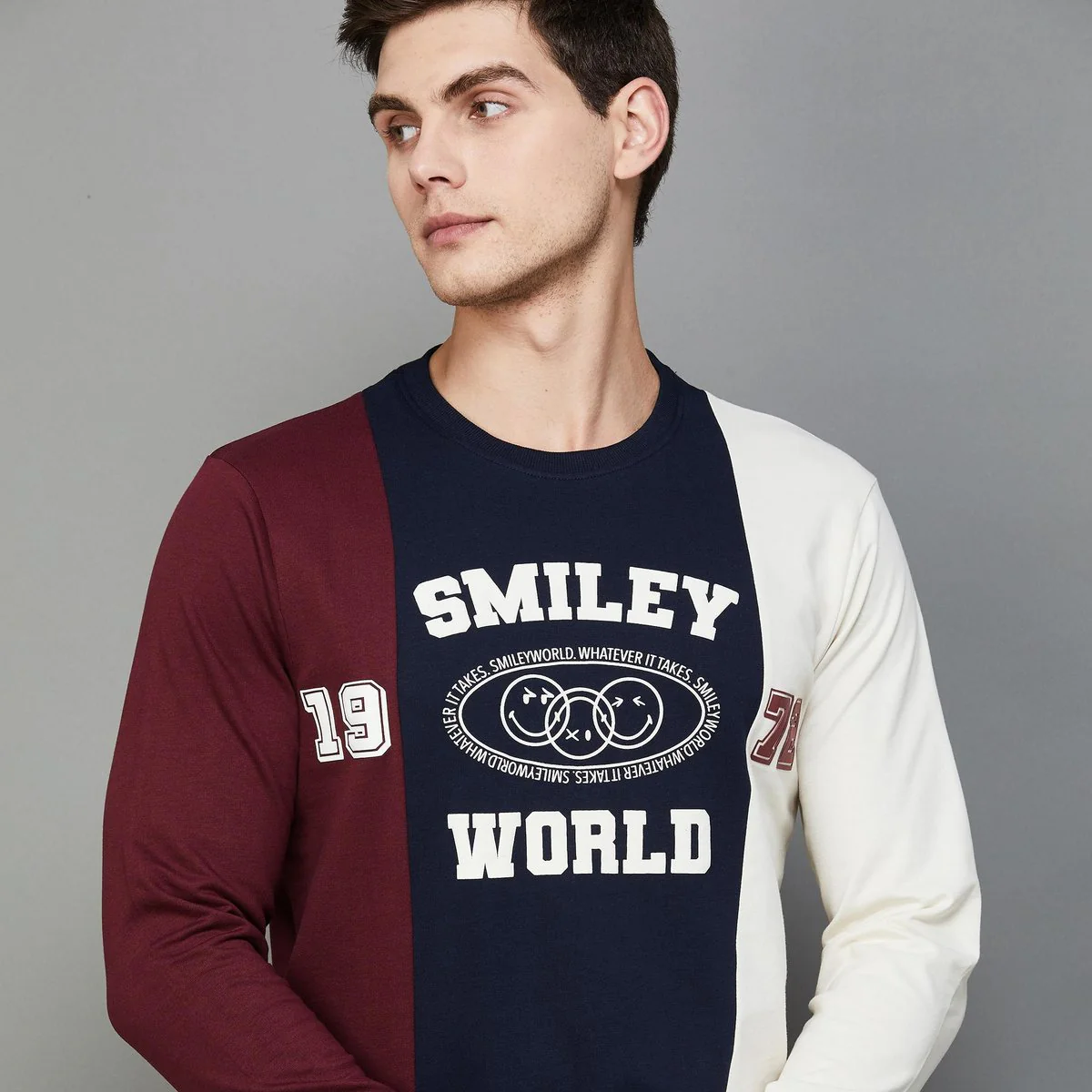 SmileyWorld Men Colourblock T-Shirt - Image 4