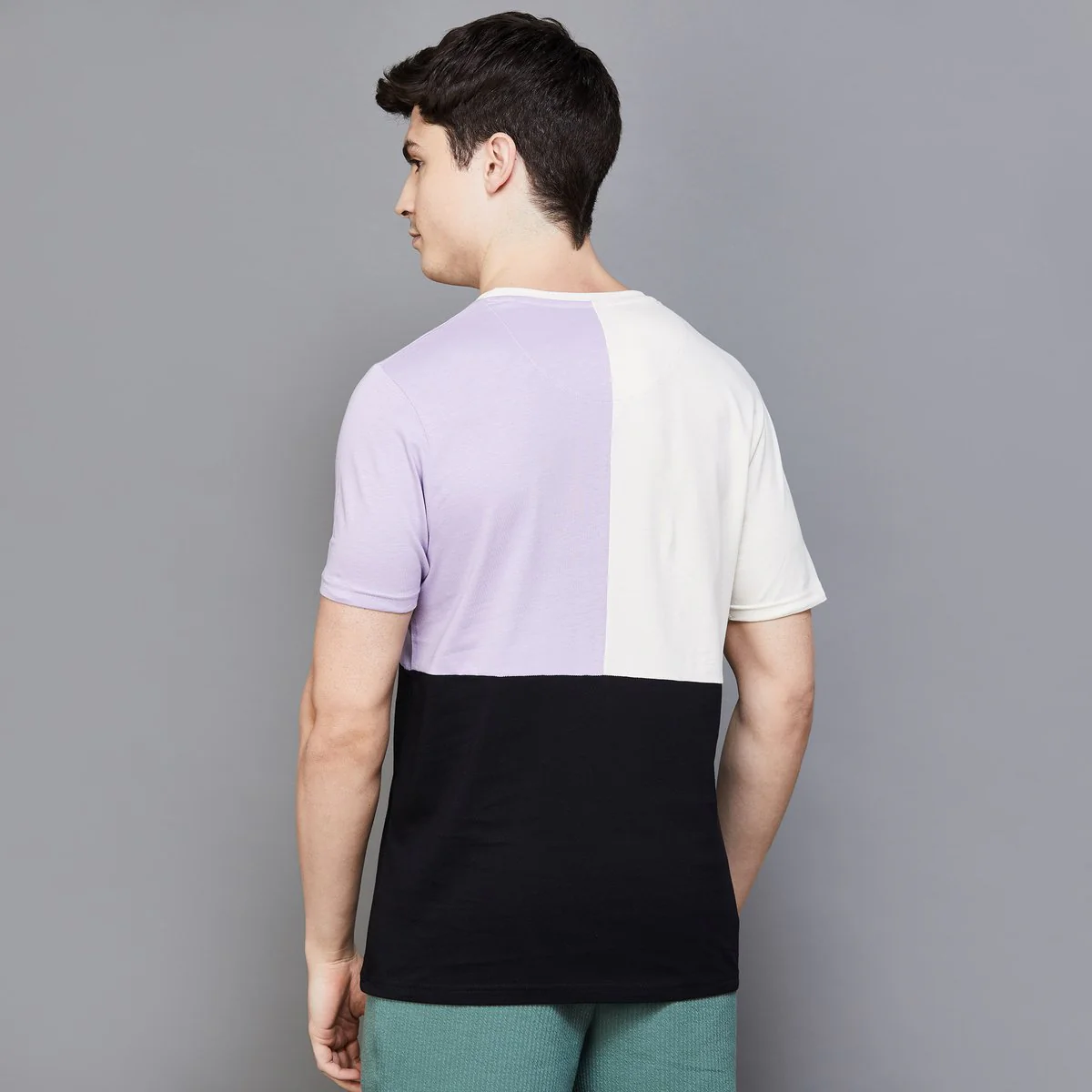 SmileyWorld Men Colourblocked Regular Fit T-Shirt - Image 4