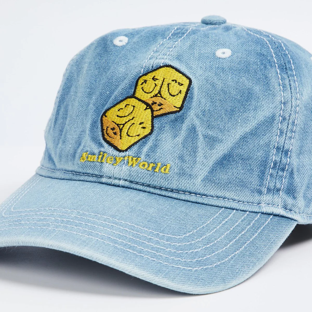 SmileyWorld Men Embroidered Denim Cap - Image 2