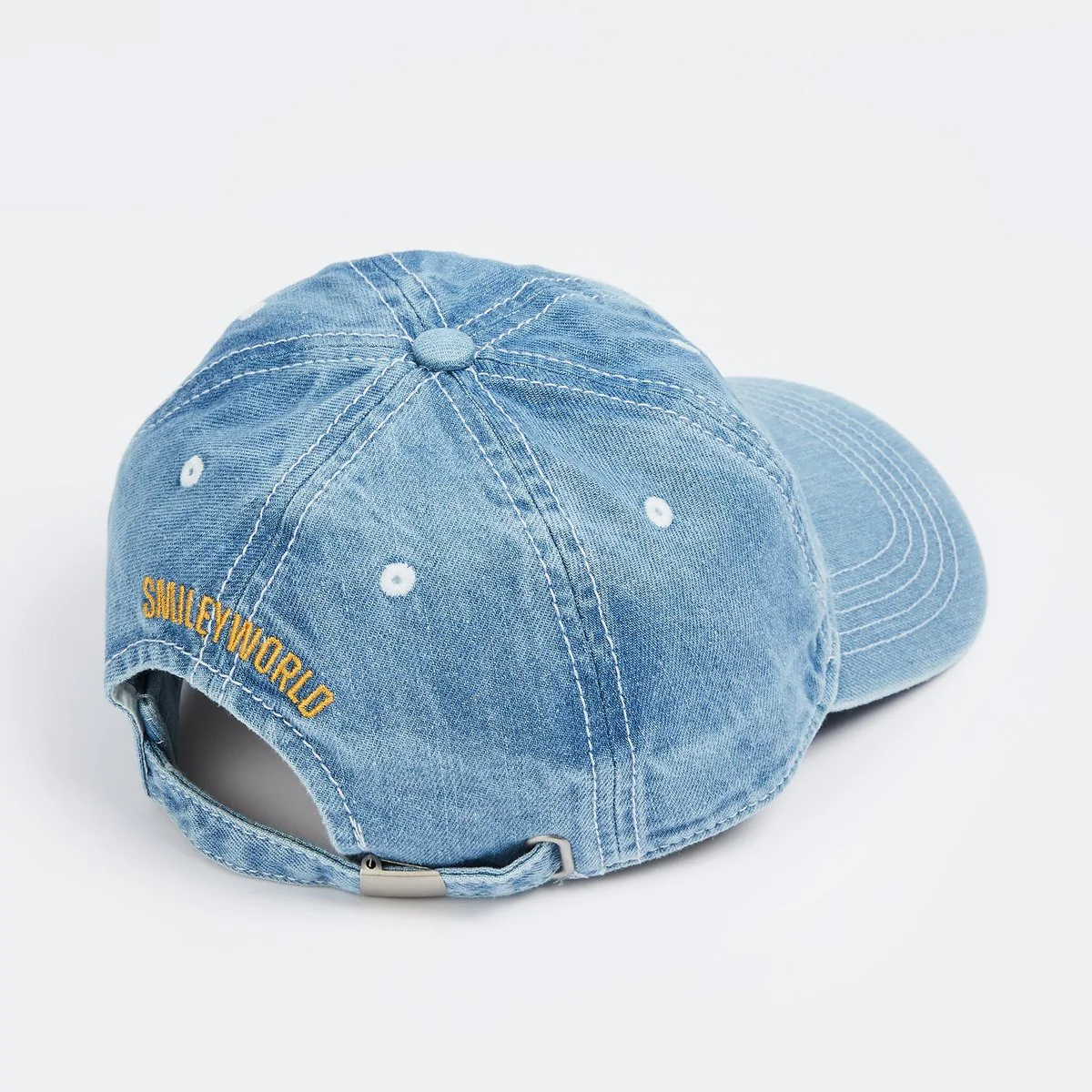 SmileyWorld Men Embroidered Denim Cap - Image 4