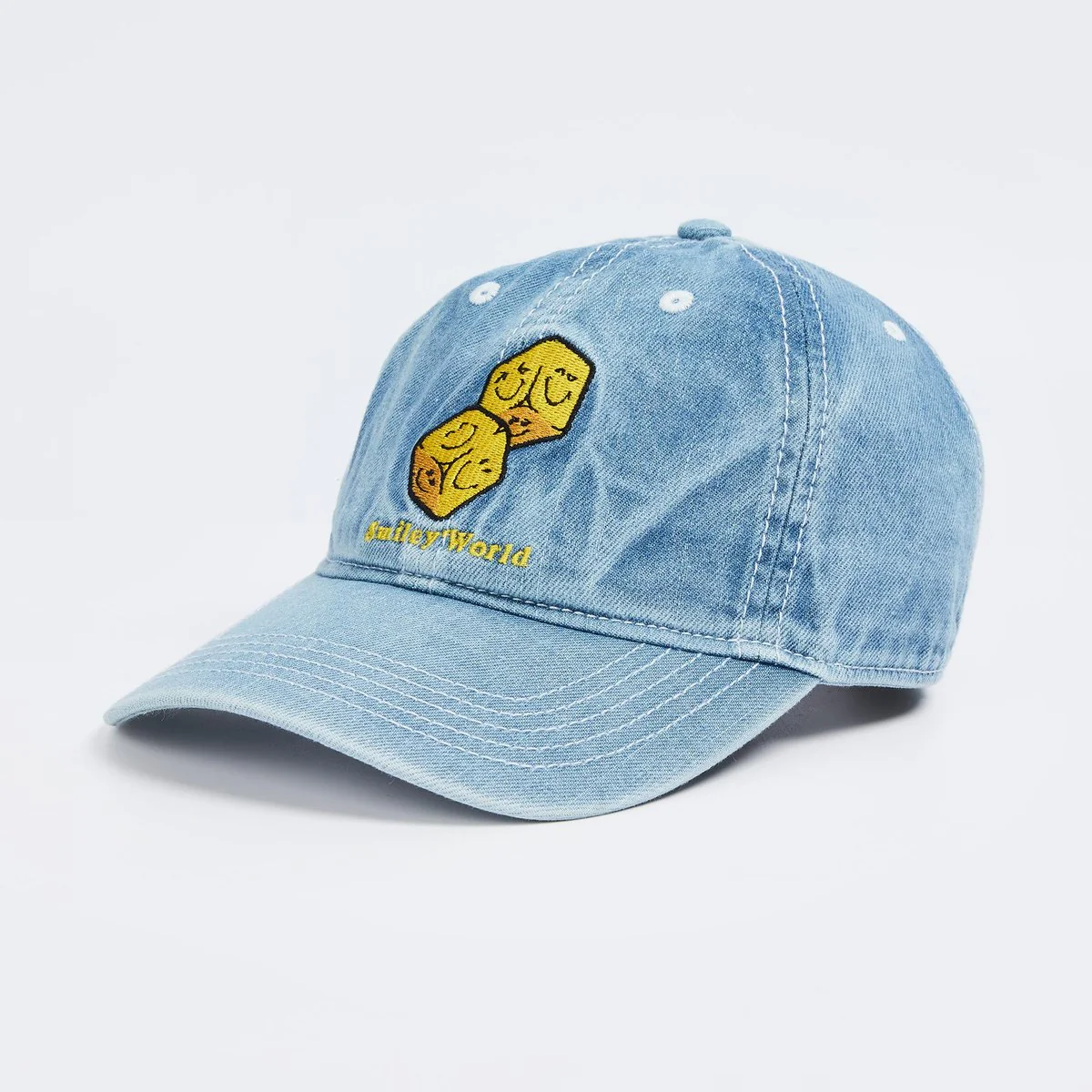 SmileyWorld Men Embroidered Denim Cap - Image 6