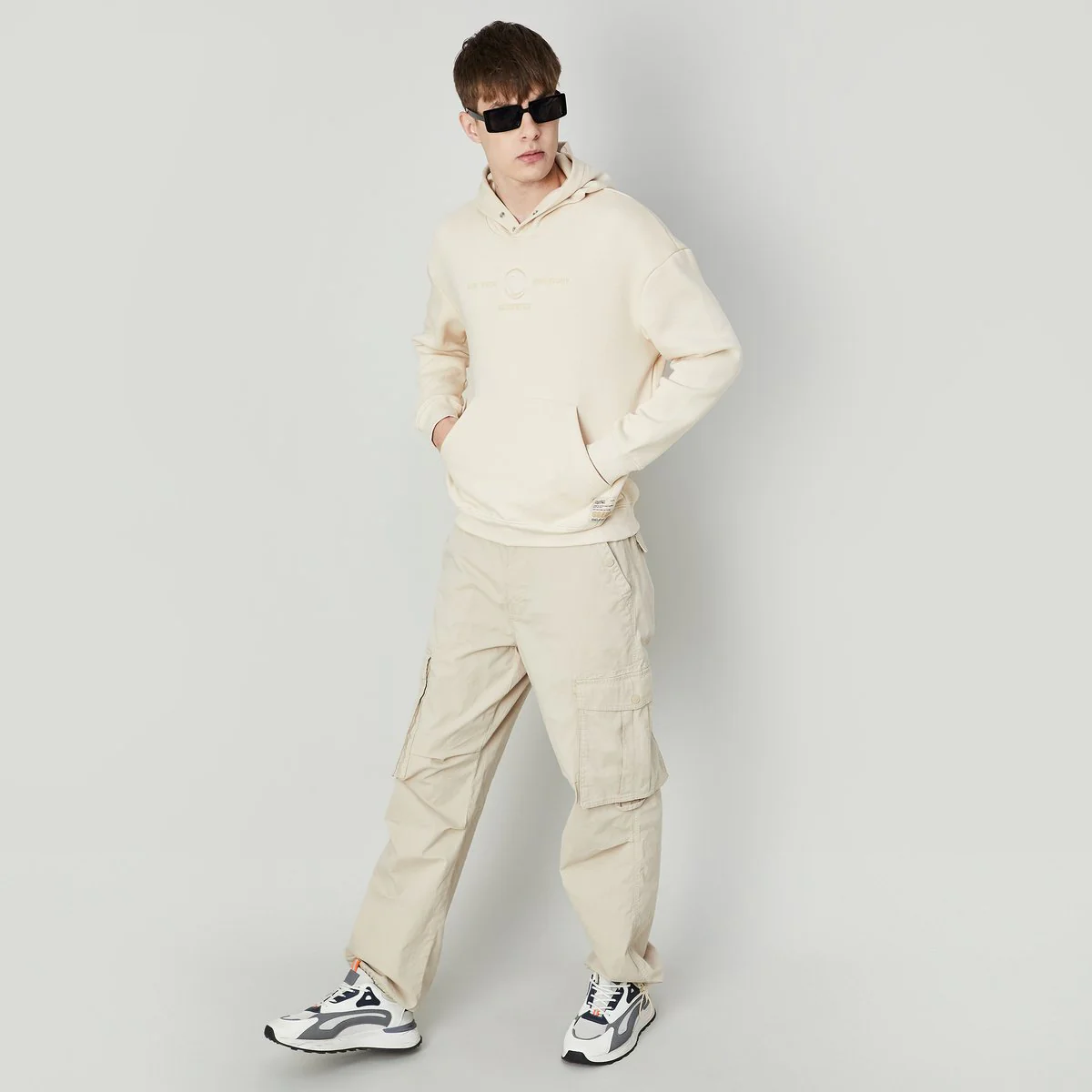 SmileyWorld Men Embroidered Hooded Sweatshirt - Image 3