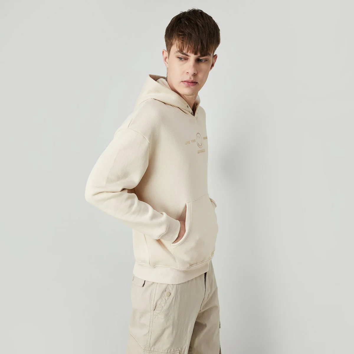 SmileyWorld Men Embroidered Hooded Sweatshirt - Image 4