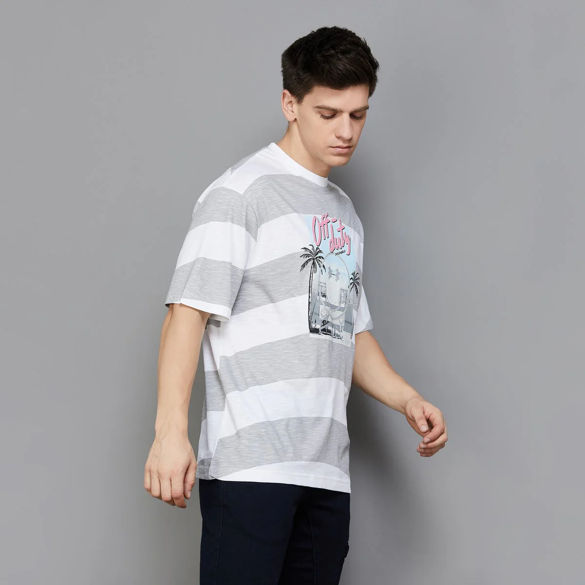 SmileyWorld Men Graphic Print Regular Fit T-Shirt - Image 4