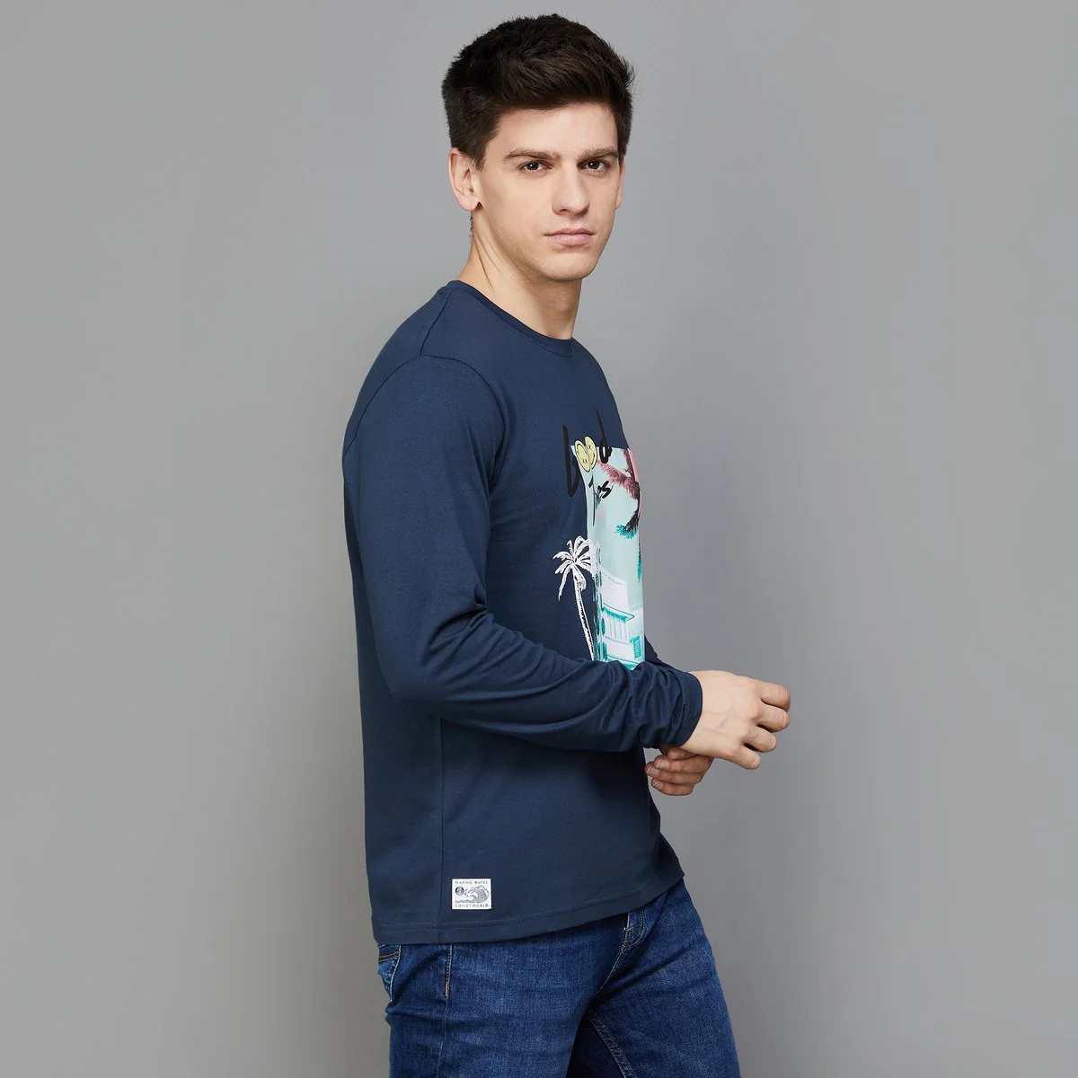 SmileyWorld Men Graphic Print Regular Fit T-Shirt - Image 4