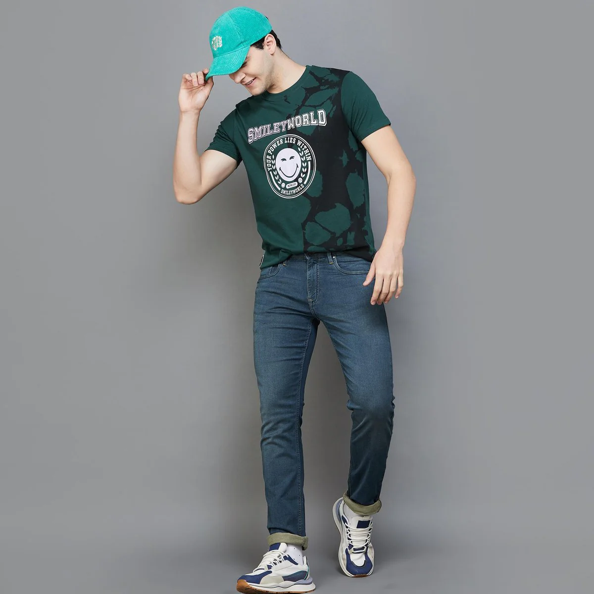 SmileyWorld Men Graphic Print Slim Fit T-Shirt - Image 2