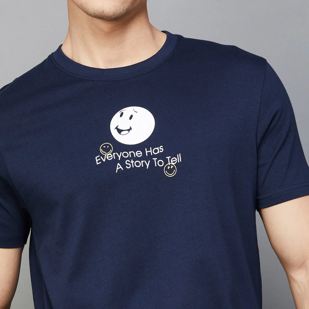 SmileyWorld Men Graphic Print Slim Fit T-Shirt - Image 4