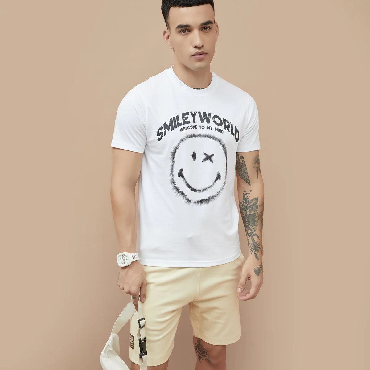 SmileyWorld Men Graphic Print T-Shirt - Image 4