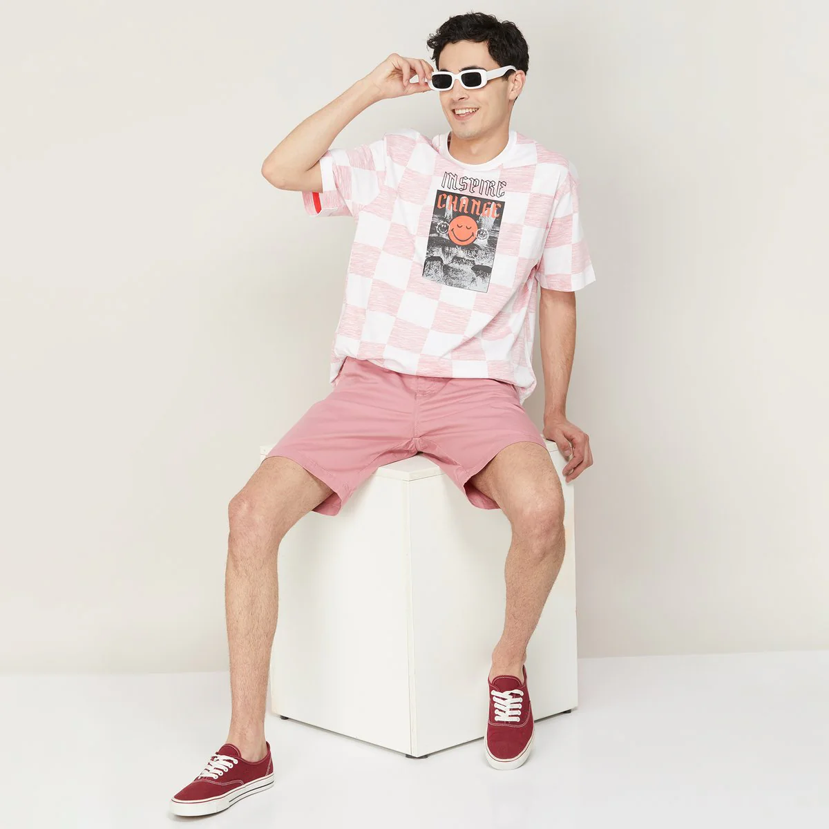 SmileyWorld Men Graphic Printed Crew Neck Regular Fit T-Shirt - Image 2