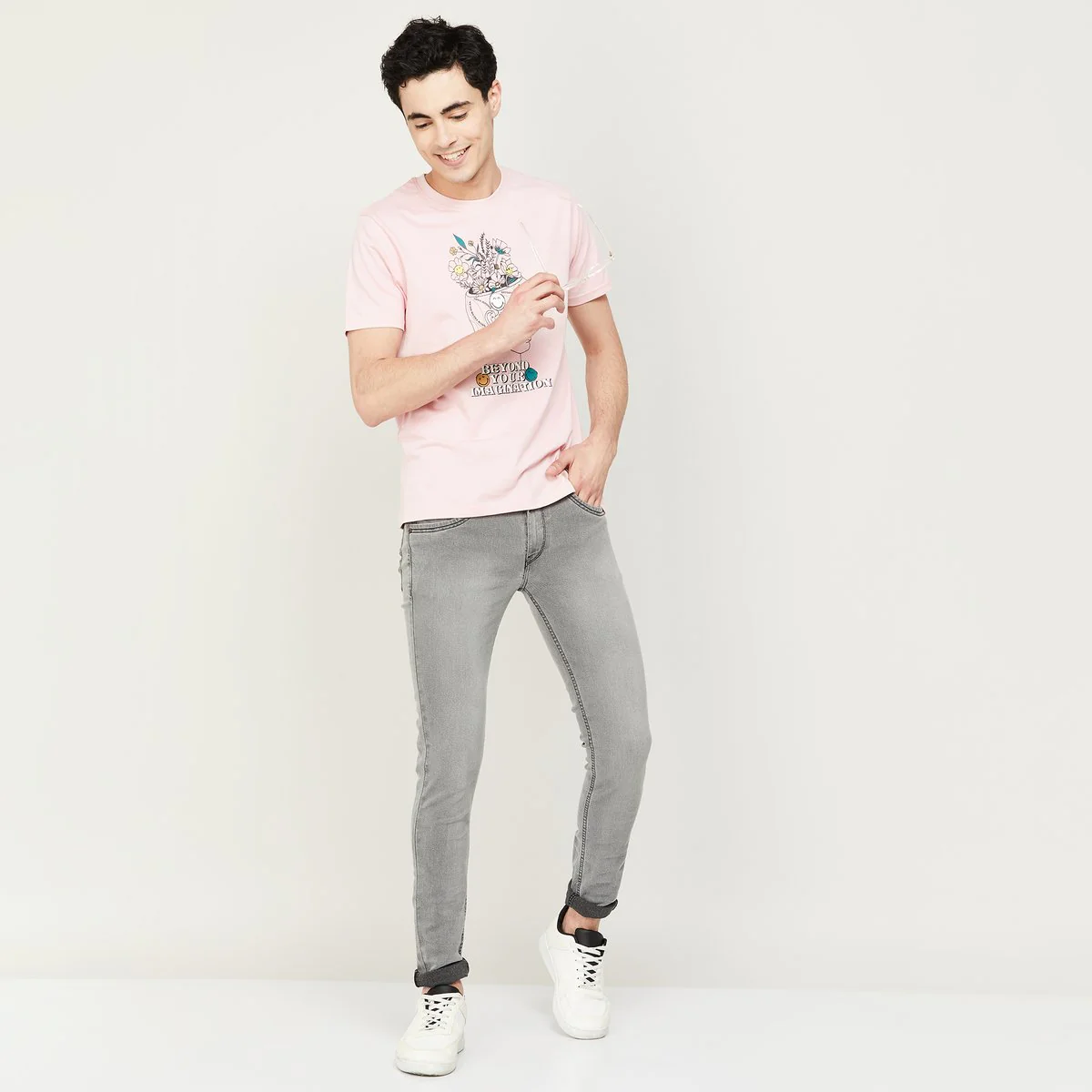 SmileyWorld Men Graphic Printed Crew Neck Regular Fit T-Shirt - Image 2