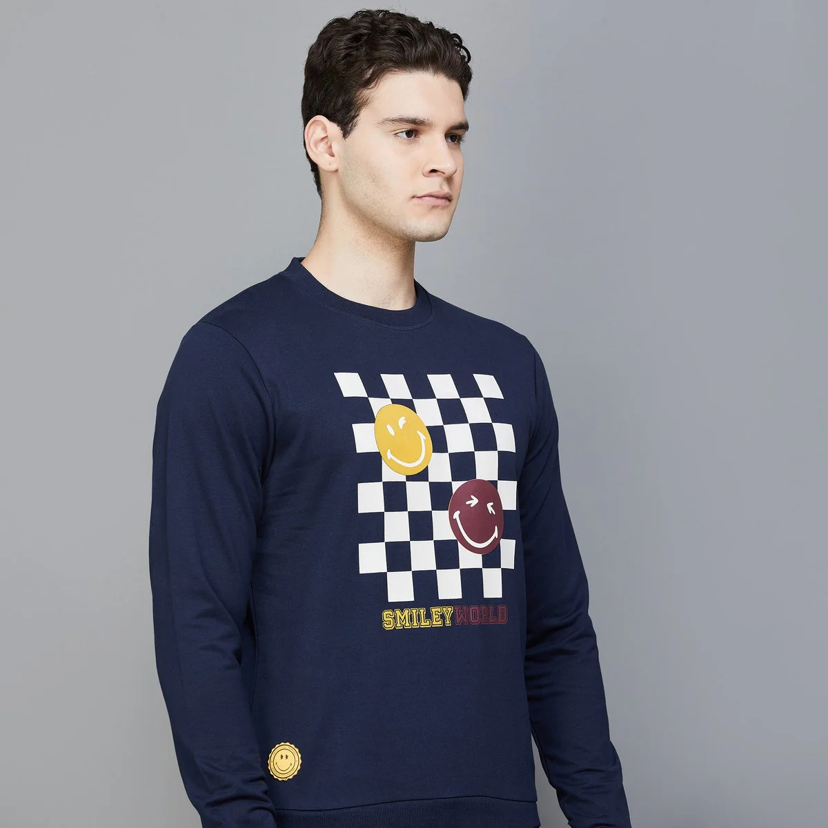 SmileyWorld Men Graphic Printed Crew Neck Sweatshirt - Image 4