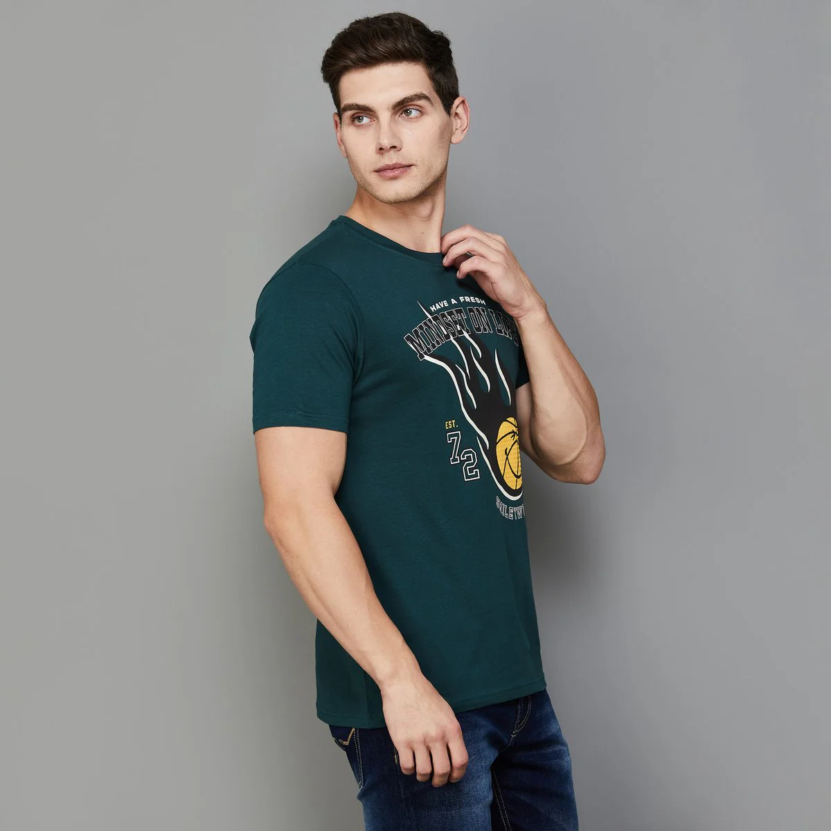 SmileyWorld Men Graphic Printed Crew Neck T-Shirt - Image 3