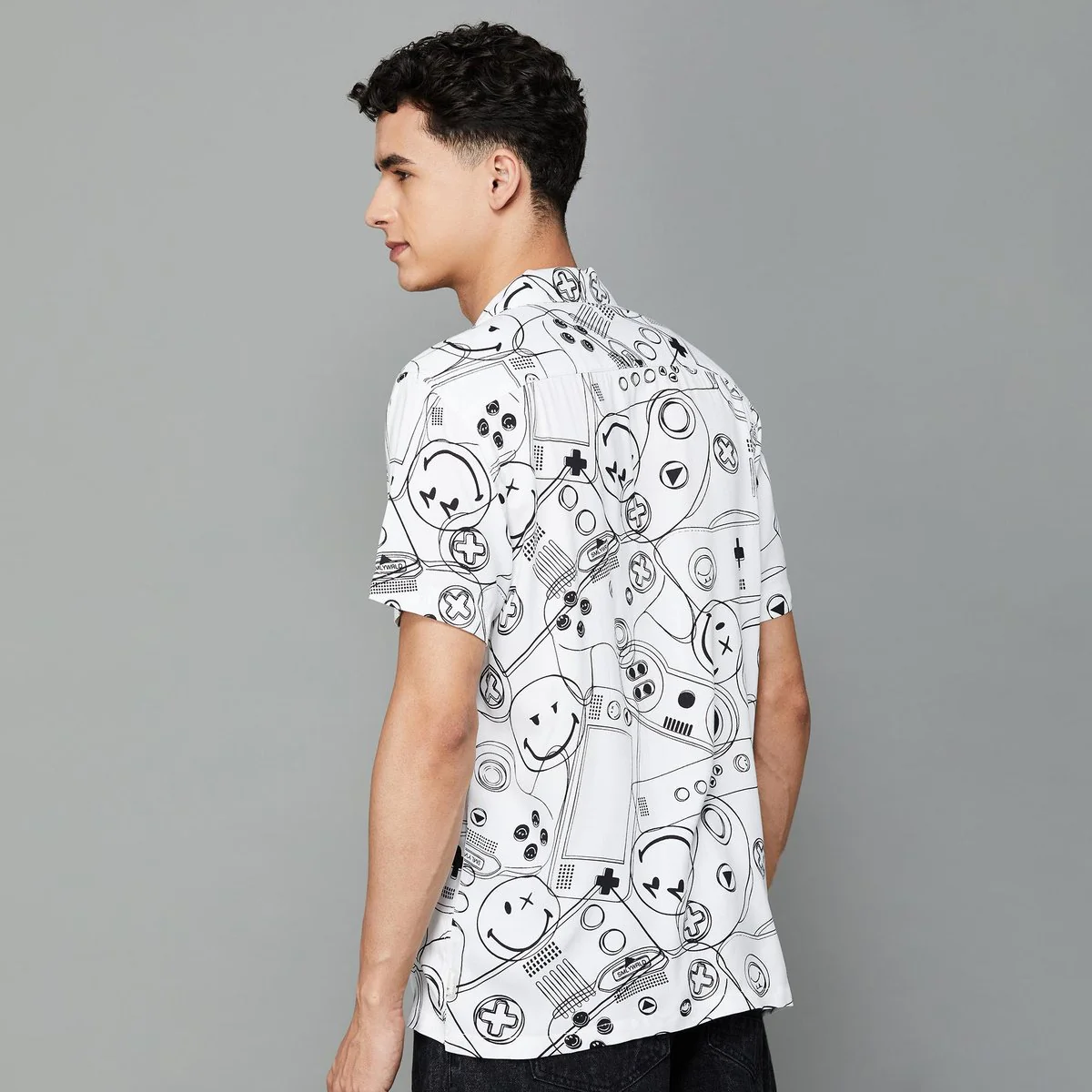 SmileyWorld Men Graphic Printed Regular Fit Shirt - Image 5