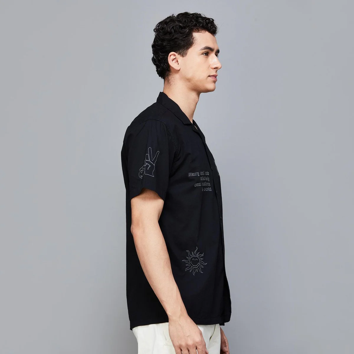 SmileyWorld Men Graphic Printed Regular Fit Shirt - Image 3