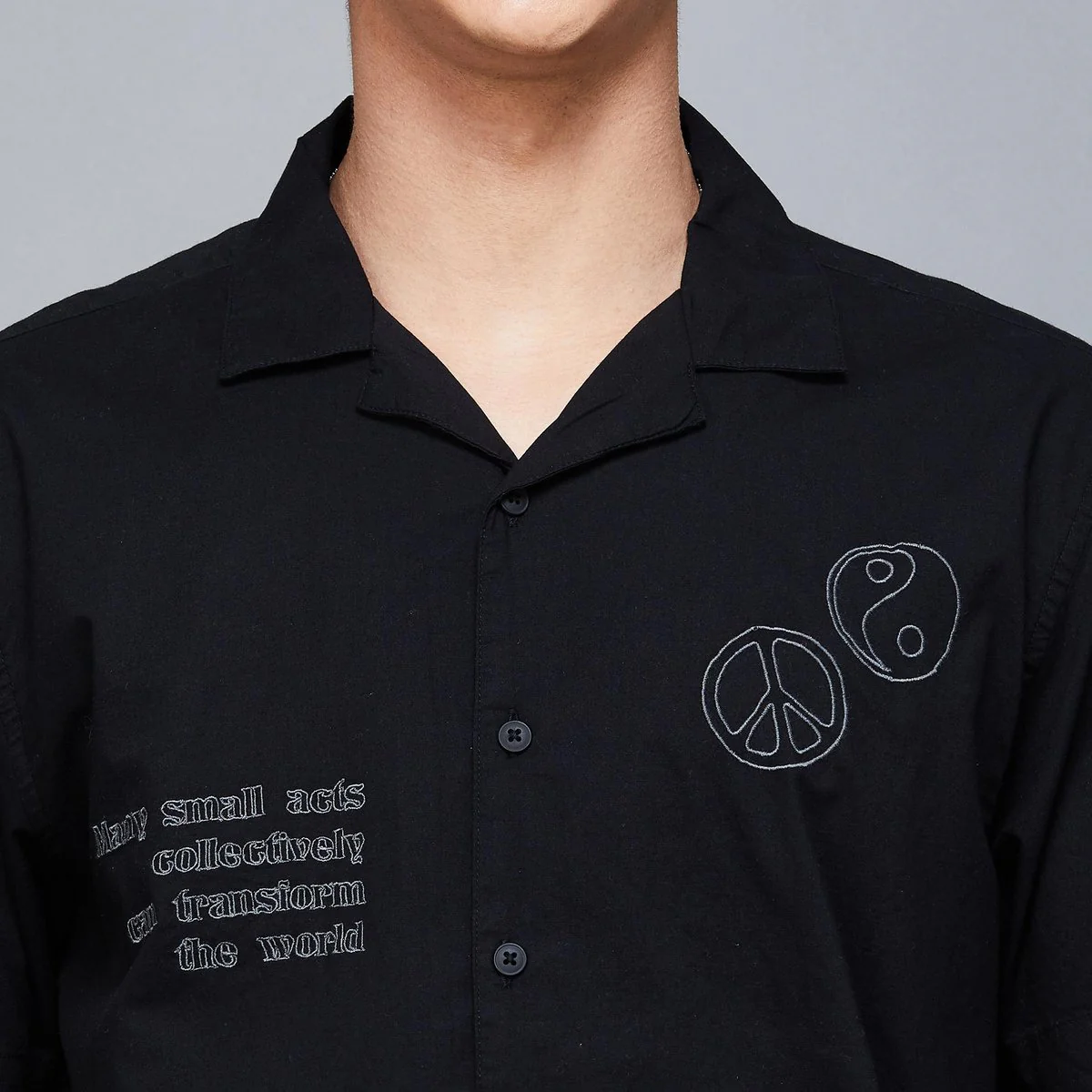 SmileyWorld Men Graphic Printed Regular Fit Shirt - Image 4