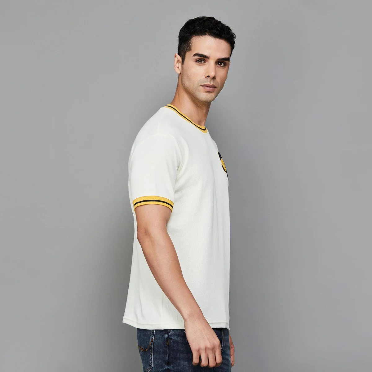 SmileyWorld Men Graphic Printed Regular Fit T-Shirt - Image 3