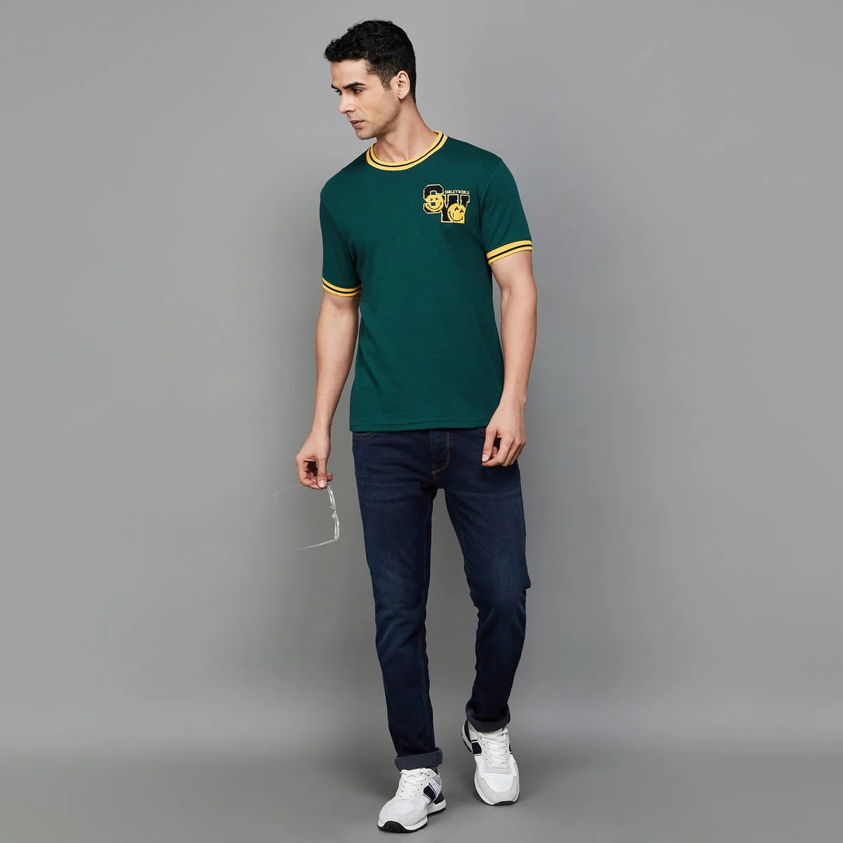 SmileyWorld Men Graphic Printed Regular Fit T-Shirt - Image 2