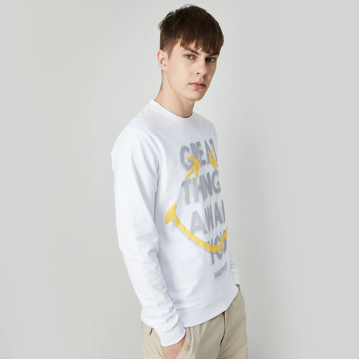SmileyWorld Men Graphic Printed Sweatshirt - Image 5