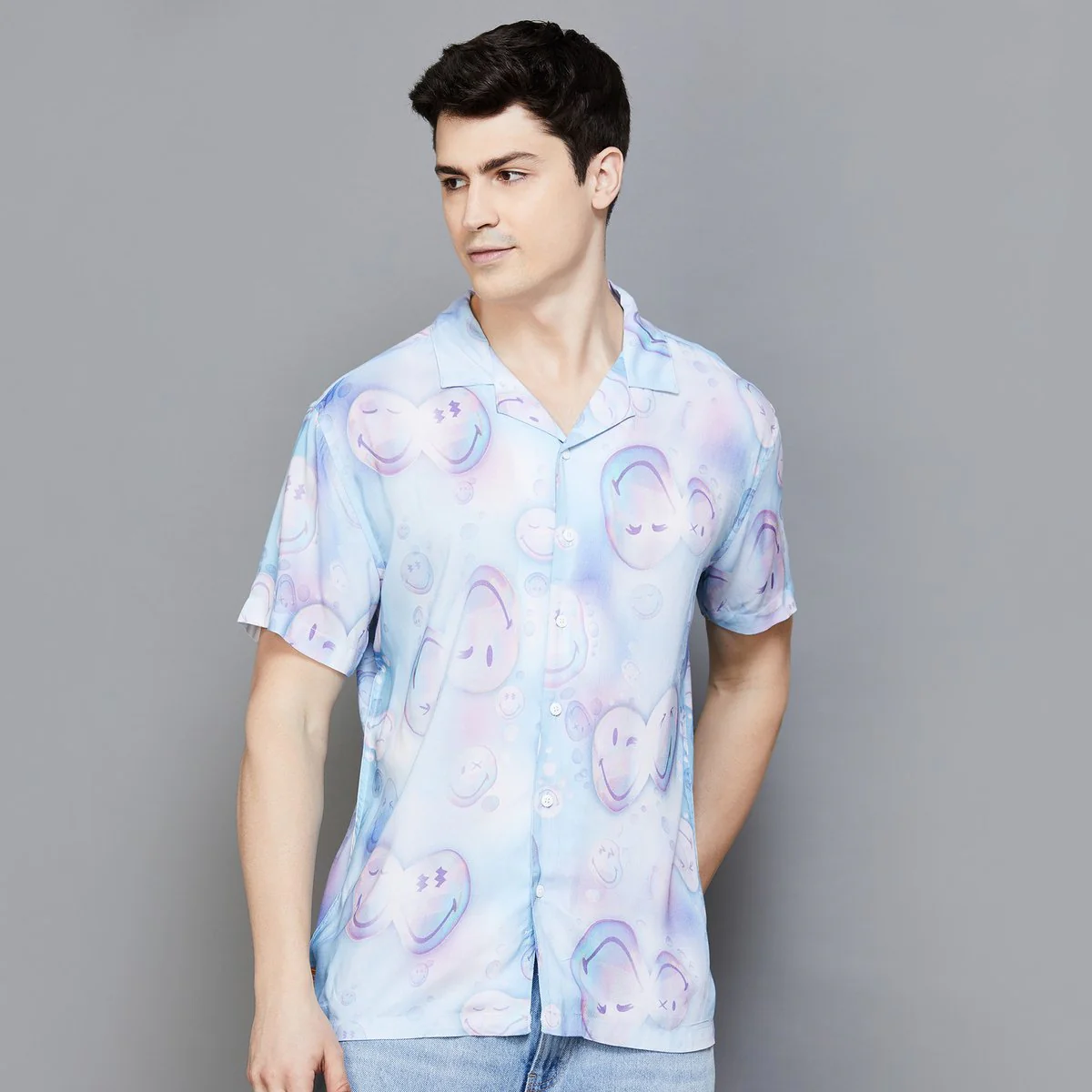 SmileyWorld Men Printed Casual Shirt