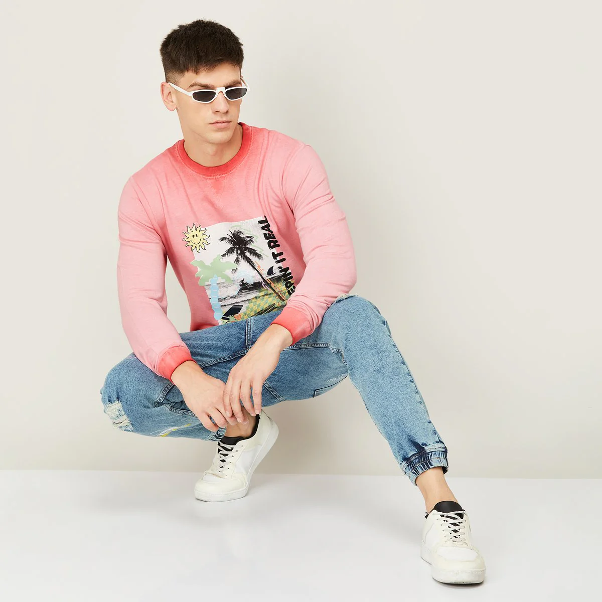 SmileyWorld Men Printed Crew Neck Sweatshirt - Image 2