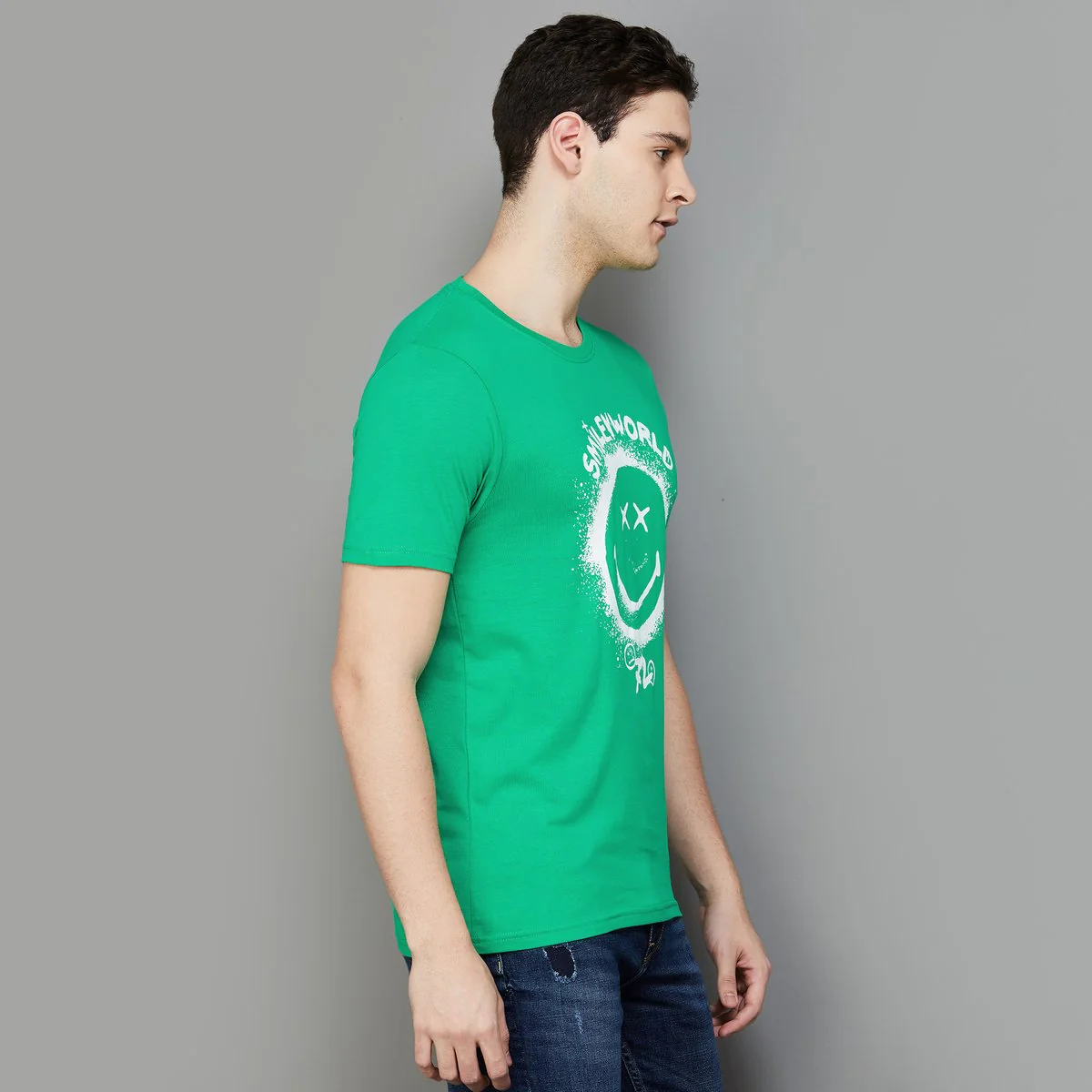 SmileyWorld Men Printed Crew Neck T-Shirt - Image 3