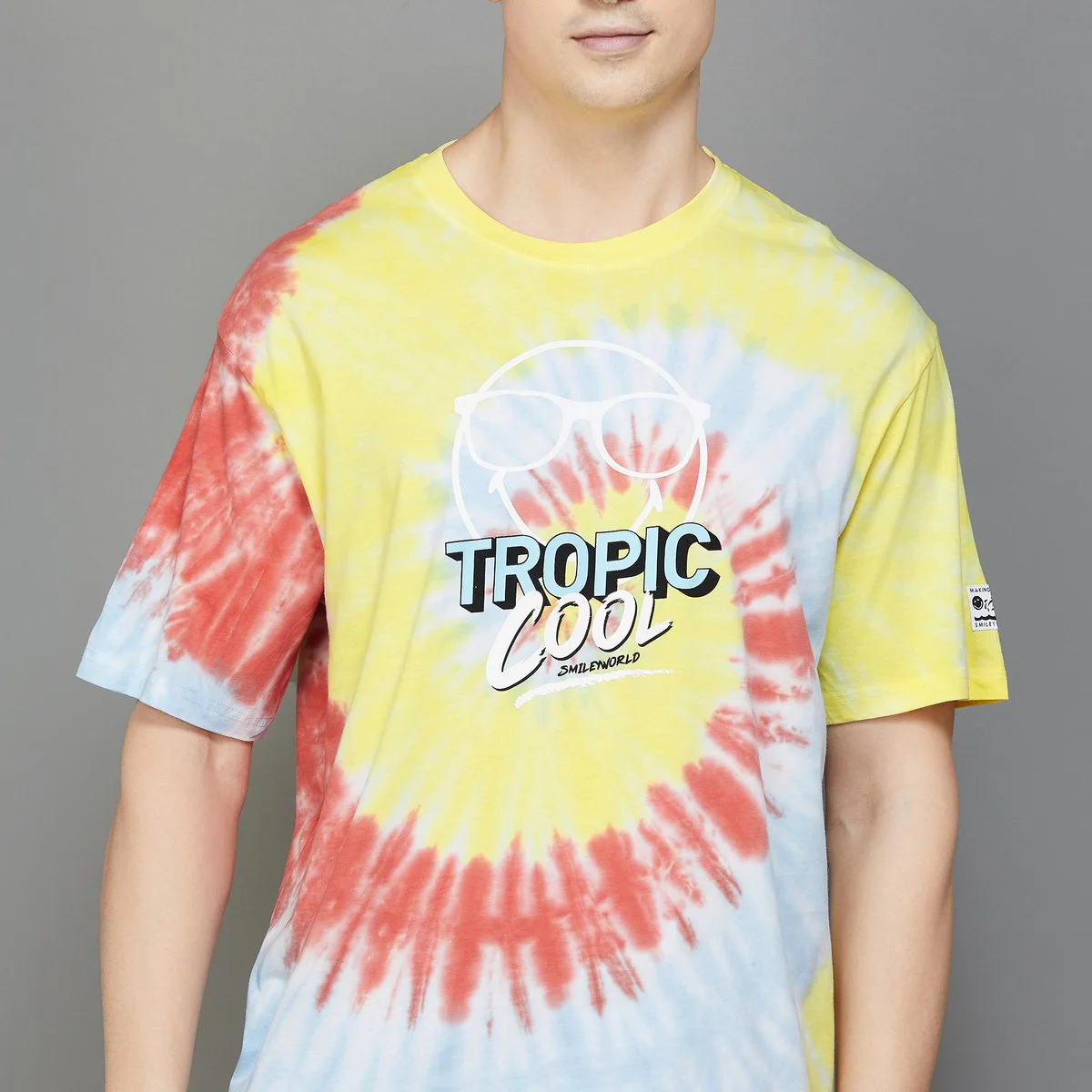 SmileyWorld Men Printed Crew Neck T-Shirt - Image 3