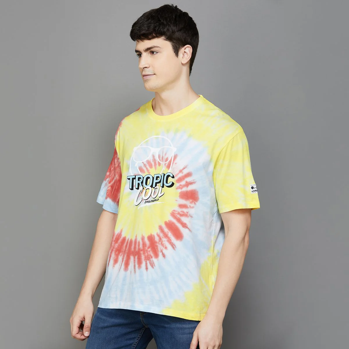 SmileyWorld Men Printed Crew Neck T-Shirt - Image 4