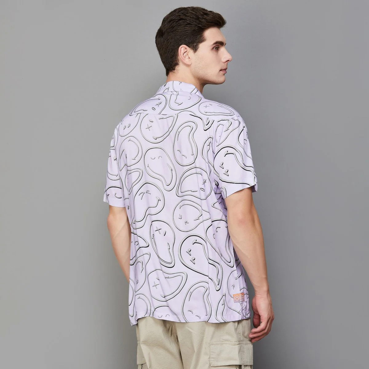 SmileyWorld Men Printed Cuban Collar Casual Shirt - Image 4