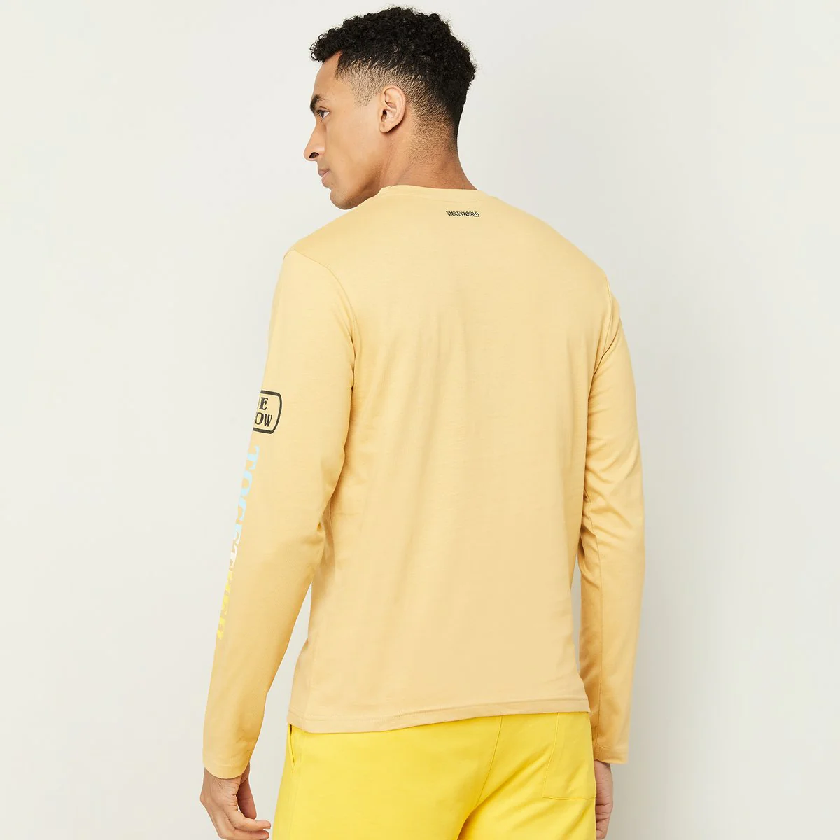 SmileyWorld Men Printed Full Sleeves Regular Fit T-Shirt - Image 2