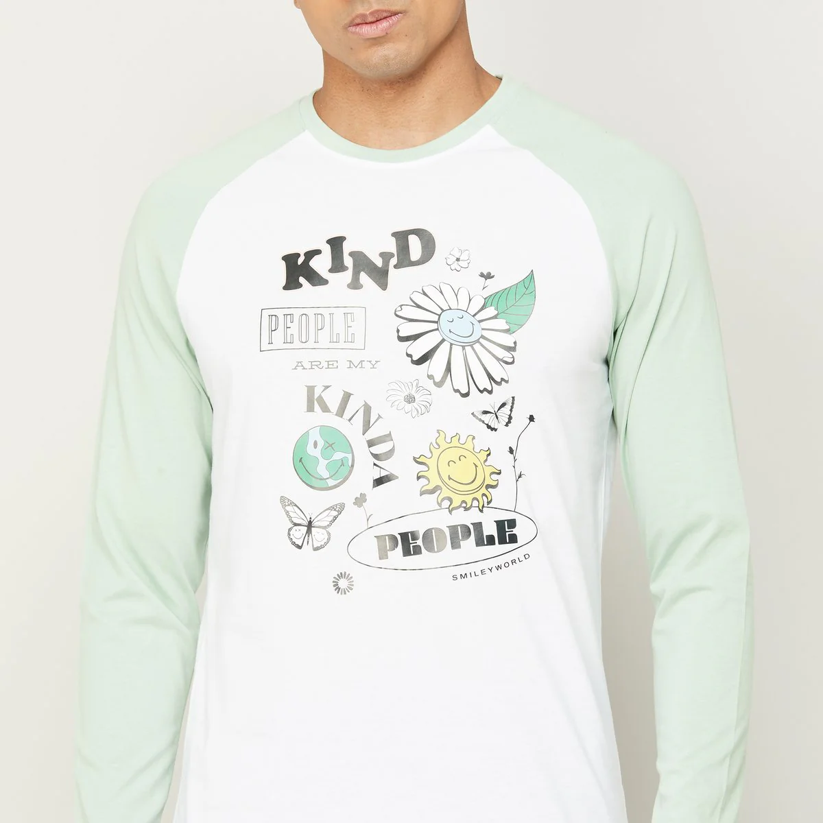 SmileyWorld Men Printed Full Sleeves Regular Fit T-Shirt - Image 3