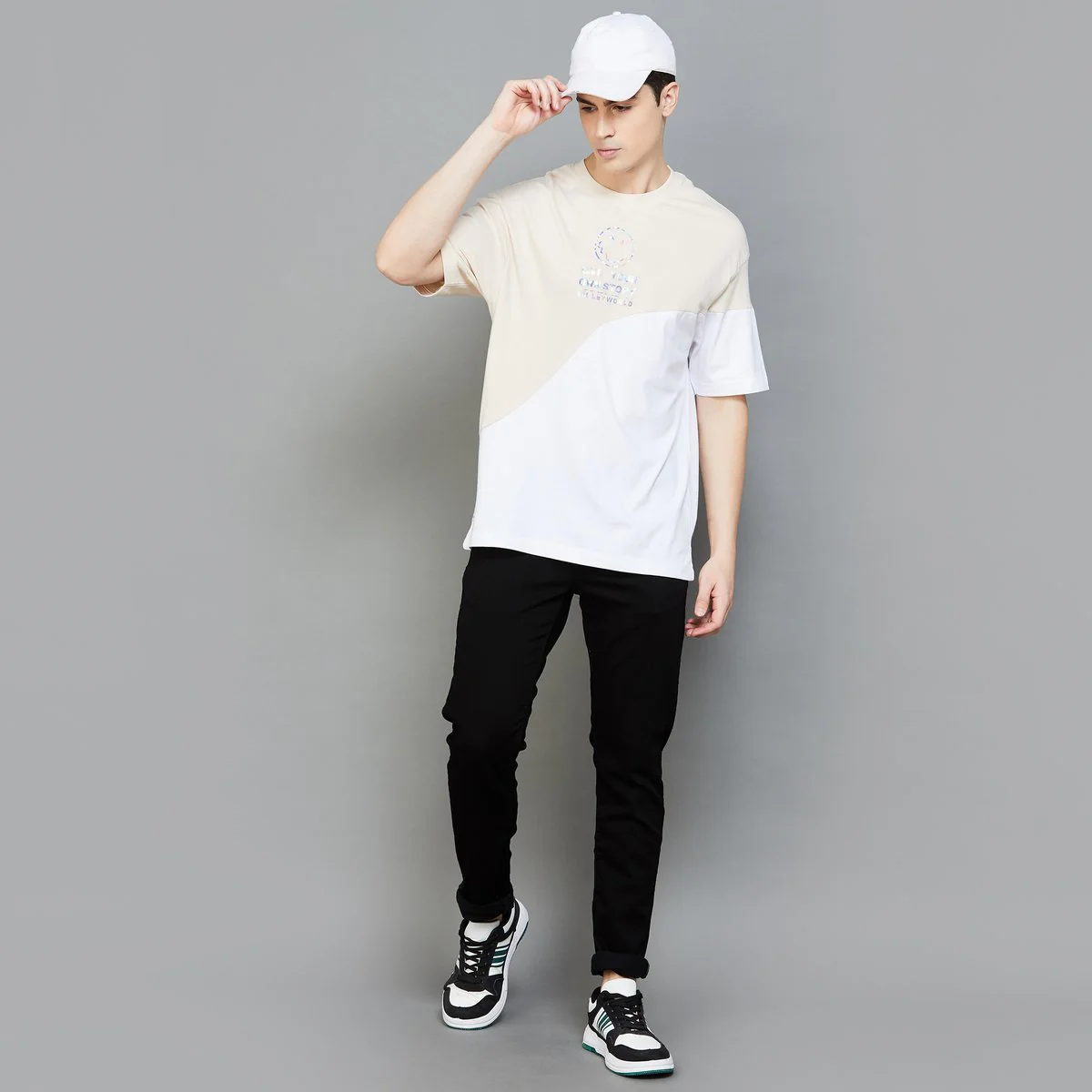 SmileyWorld Men Printed Oversized T-Shirt - Image 2