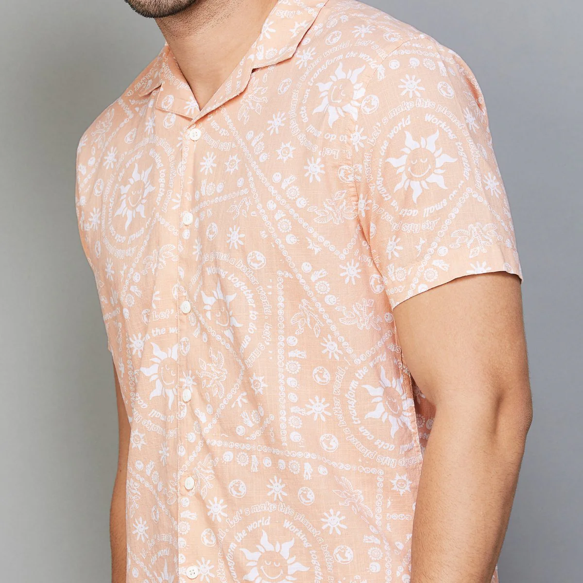 SmileyWorld Men Printed Regular Fit Casual Shirt - Image 5