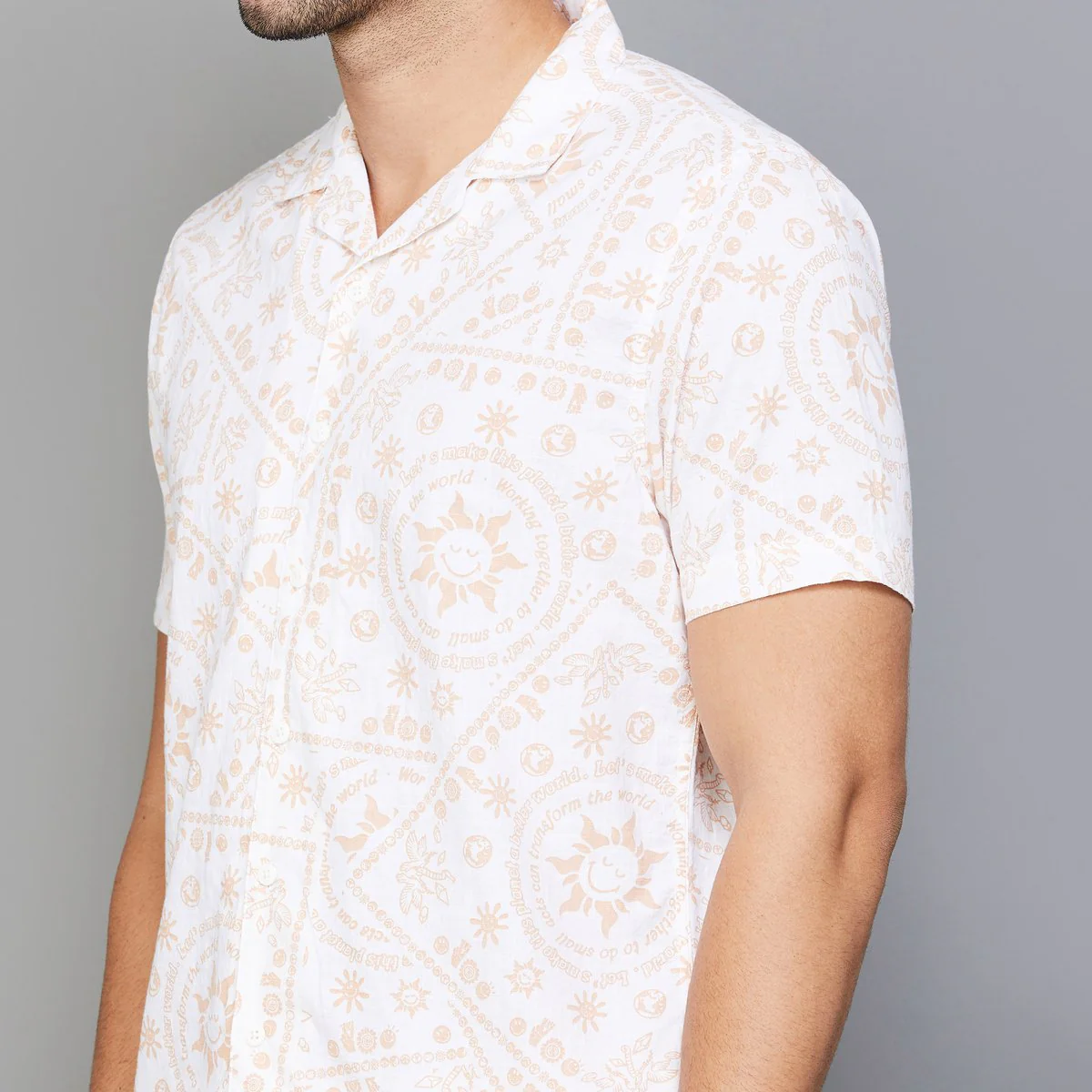 SmileyWorld Men Printed Regular Fit Casual Shirt - Image 5