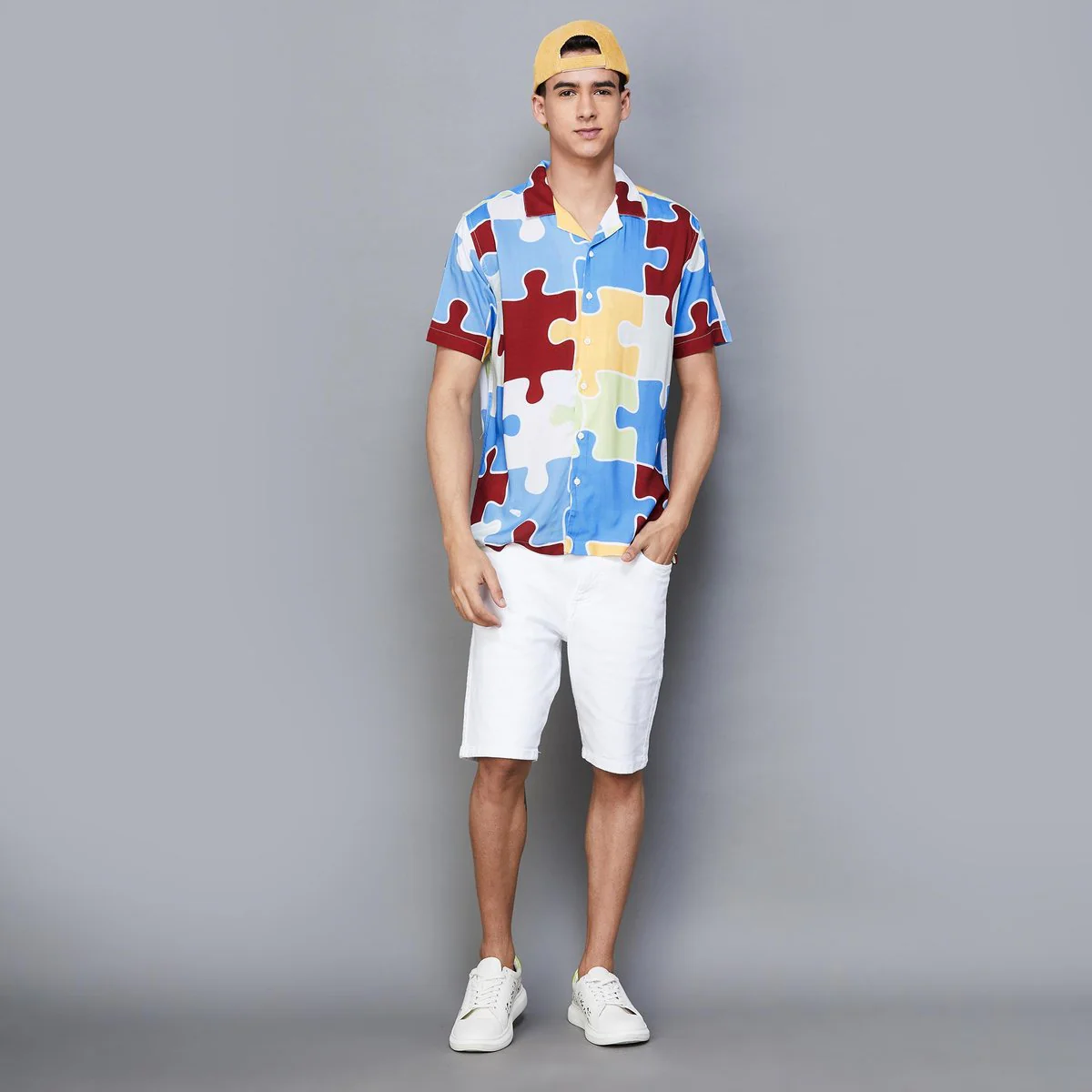 SmileyWorld Men Printed Regular Fit Shirt - Image 4