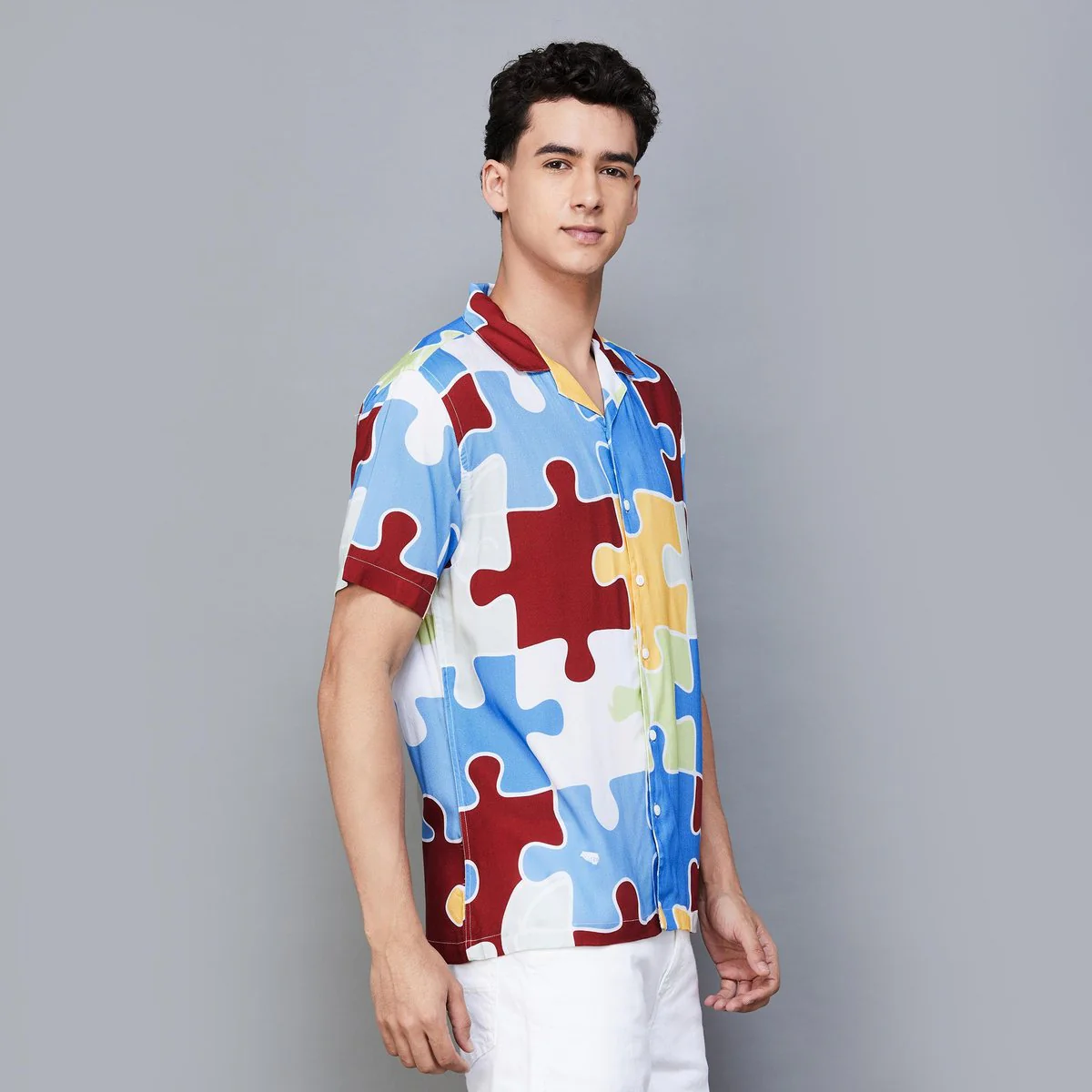 SmileyWorld Men Printed Regular Fit Shirt - Image 5