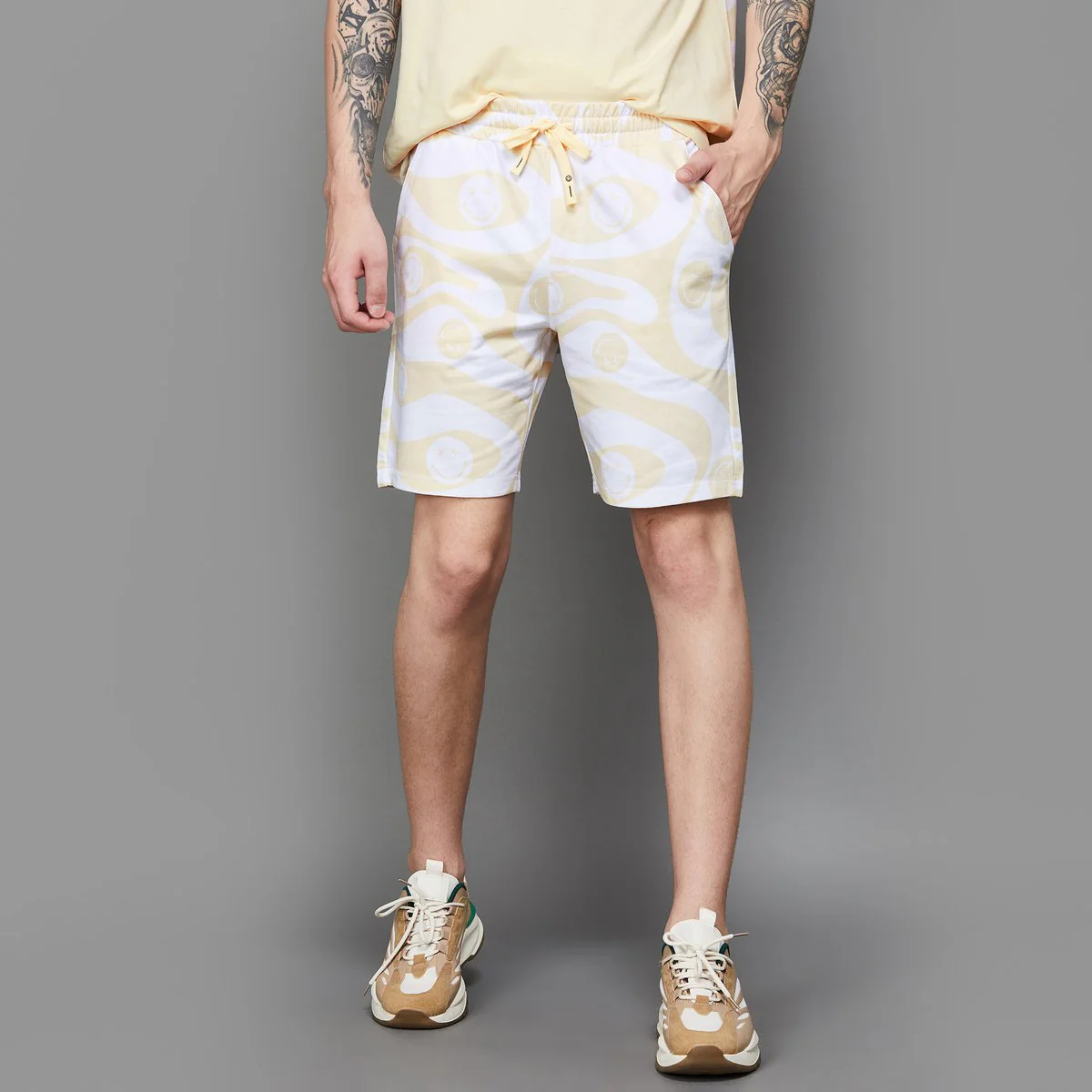 SmileyWorld Men Printed Regular Fit Shorts