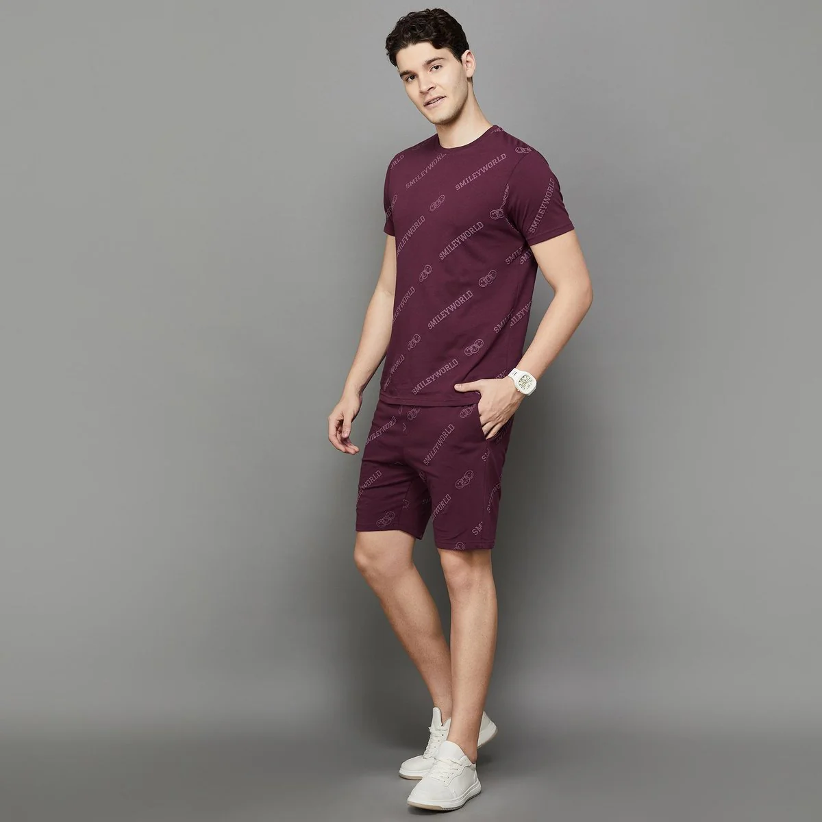 SmileyWorld Men Printed Regular Fit Shorts - Image 2